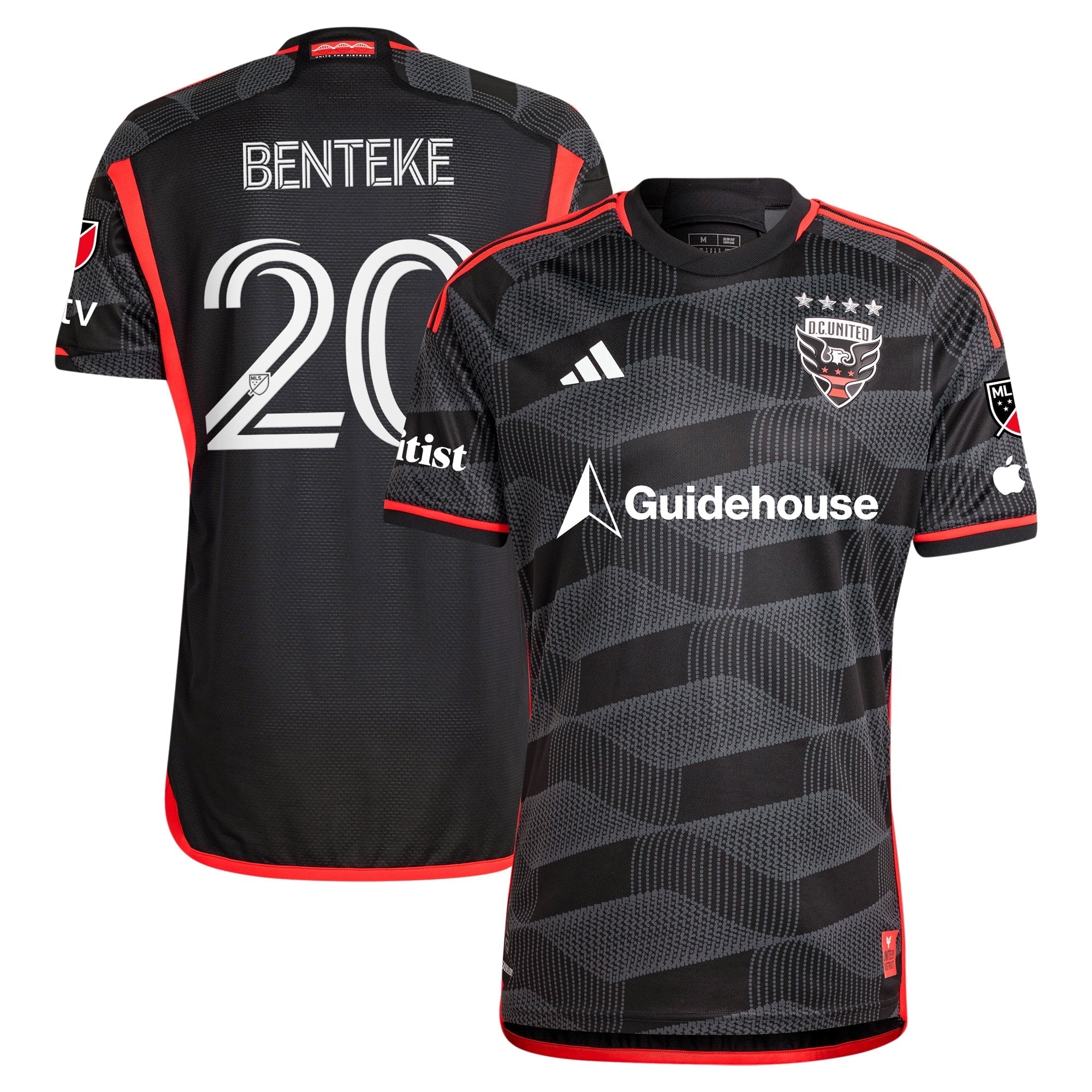 Christian Benteke D.C. United adidas 2024 The Icon Kit Player Authentic T-shirt – Black