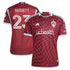Cole Bassett Colorado Rapids adidas 2024 One Flag Kit Player Authentic T-shirt - Burgundy