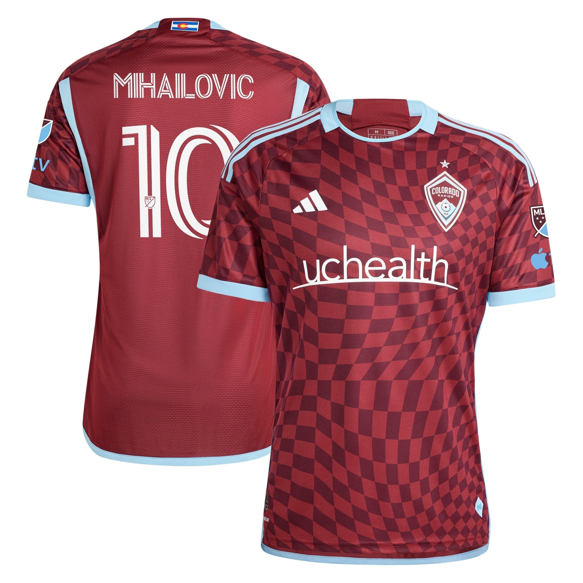 Djordje Mihailovic Colorado Rapids adidas 2024 One Flag Kit Player Authentic T-shirt - Burgundy