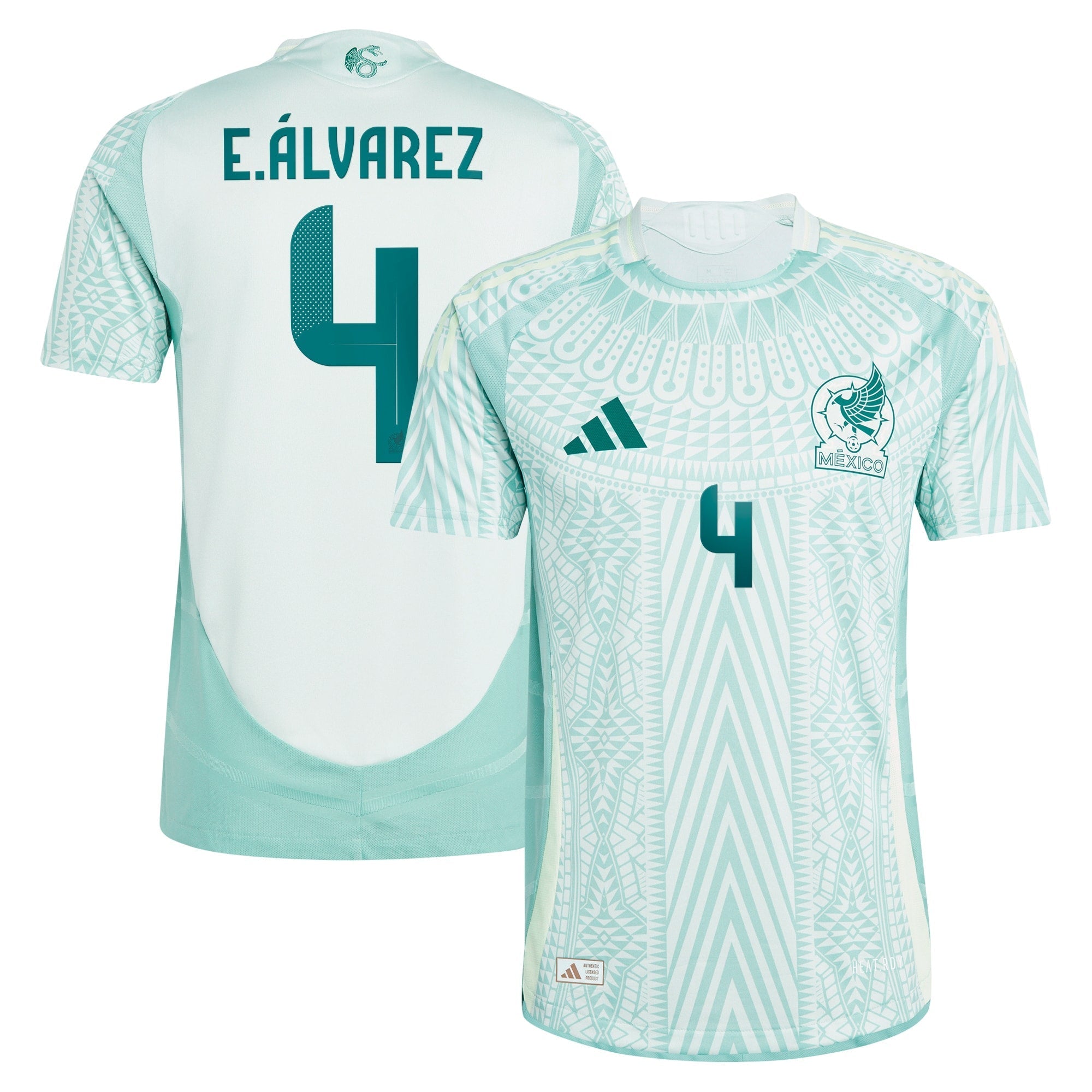 Selected slide 1 of 3Display slide 2 of 3Display slide 3 of 3 Edson Alvarez Mexico National Team adidas 2024 Away Player Authentic T-shirt - Green