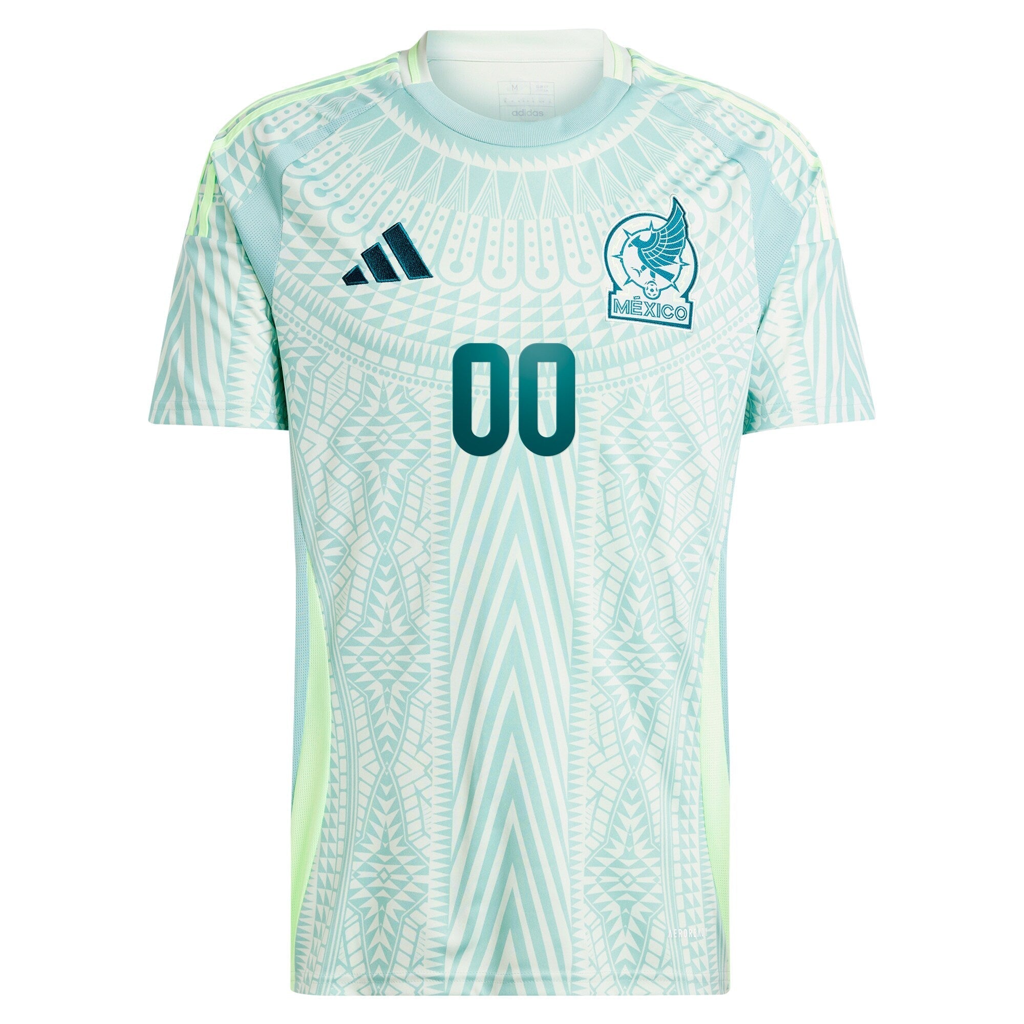 Mexico National Team adidas 2024 Away Custom Authentic T-shirt - Green