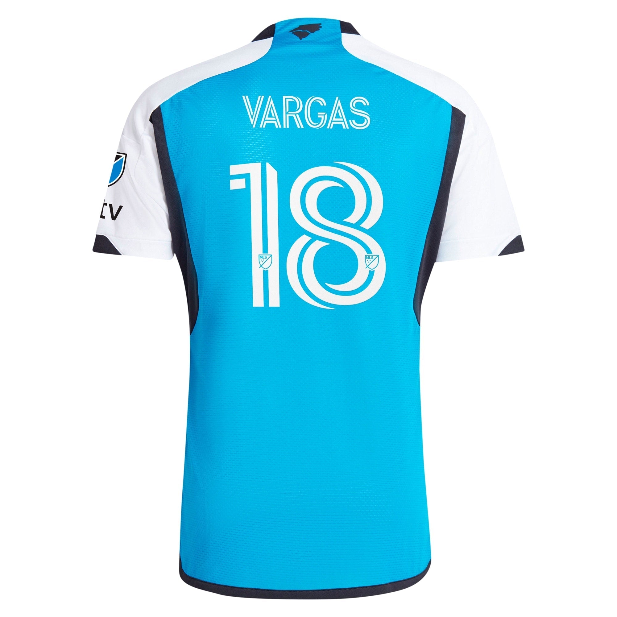 Kerwin Vargas Charlotte FC adidas 2024 The Carolina Kit: Explore Player Authentic T-shirt - Blue