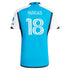 Kerwin Vargas Charlotte FC adidas 2024 The Carolina Kit: Explore Player Authentic T-shirt - Blue