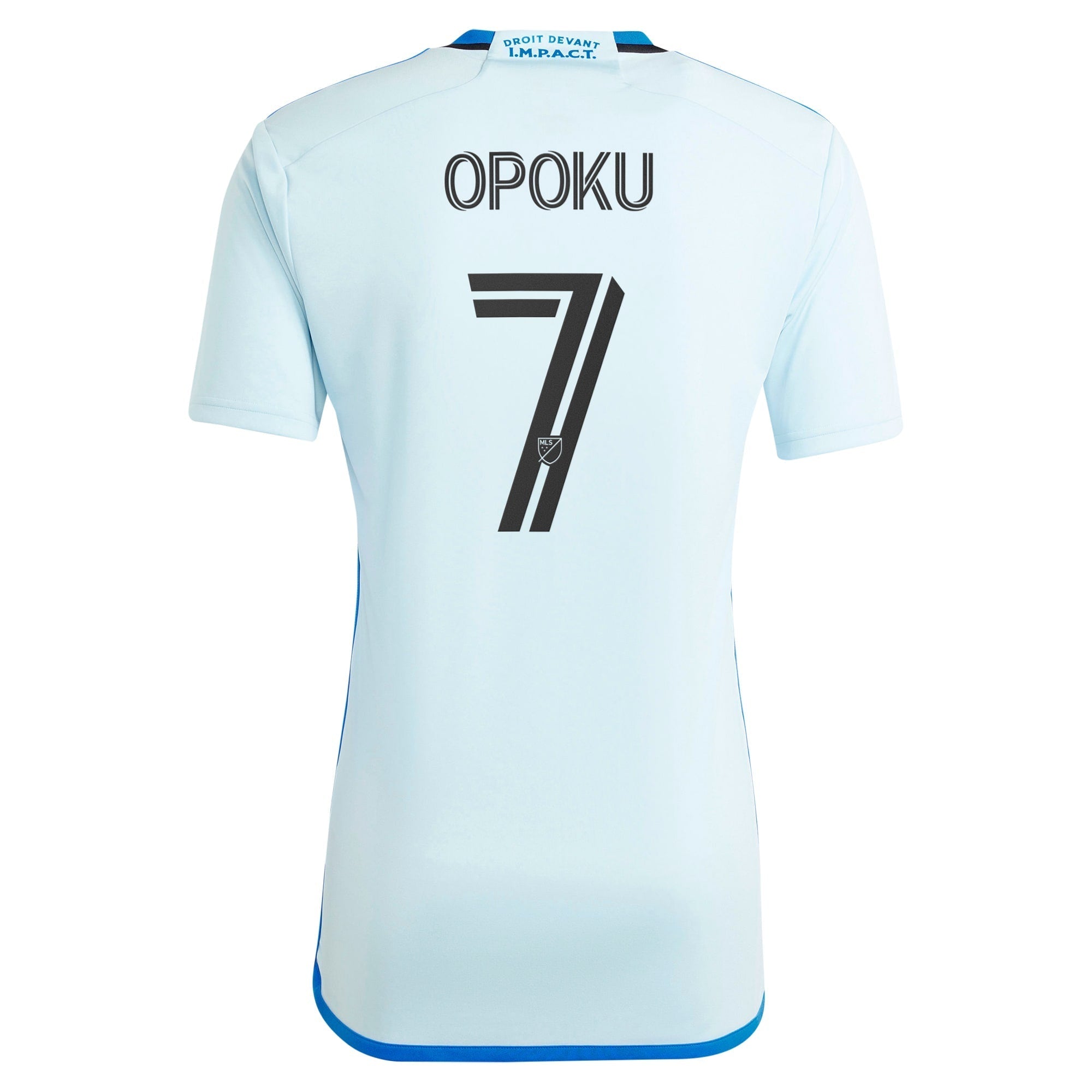 Kwadwo Opoku CF Montreal adidas 2024 La Main  Player Authentic T-shirt – Light Blue