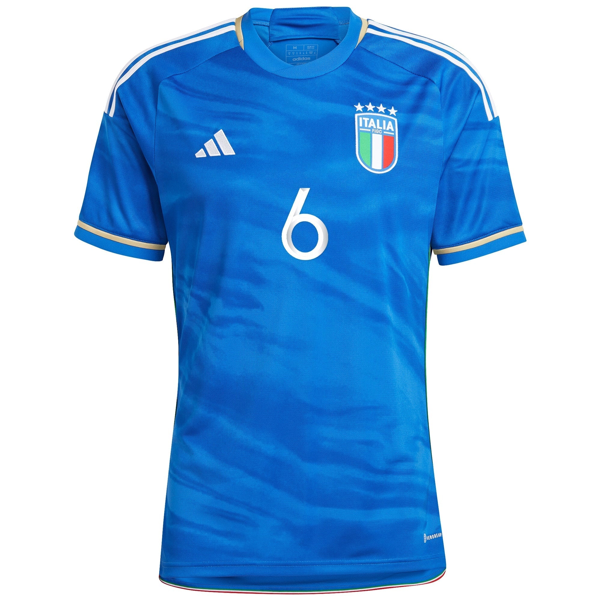 Marco Verratti Italy National Team adidas 2023 Home  Authentic T-shirt - Blue