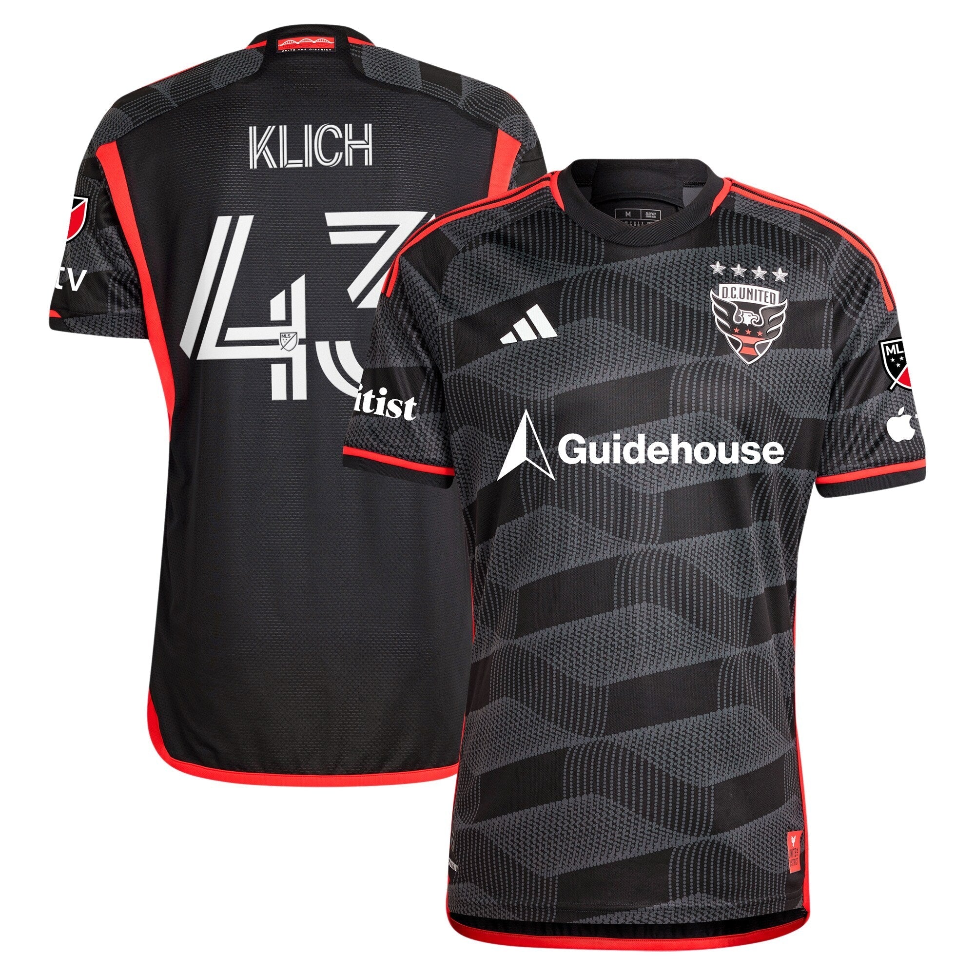 Mateusz Klich D.C. United adidas 2024 The Icon Kit Player Authentic T-shirt – Black