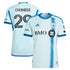 Mathieu Choinière CF Montreal adidas 2024 La Main  Player Authentic T-shirt – Light Blue
