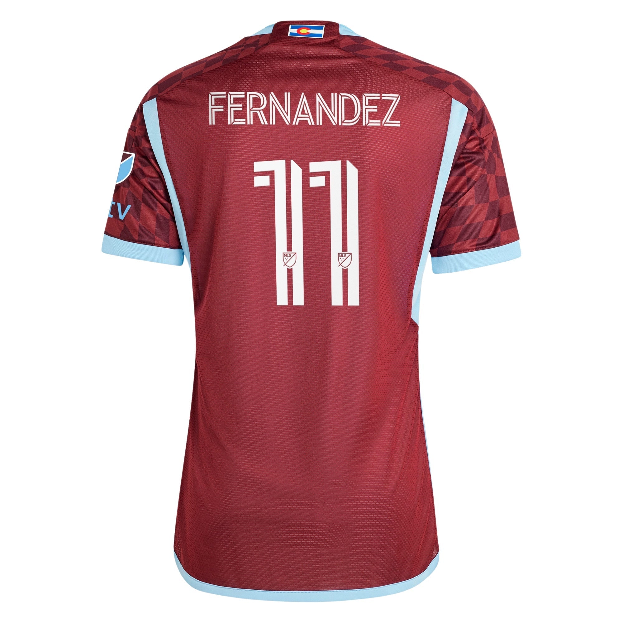 Omir Fernandez Colorado Rapids adidas 2024 One Flag Kit  Player Authentic T-shirt - Burgundy