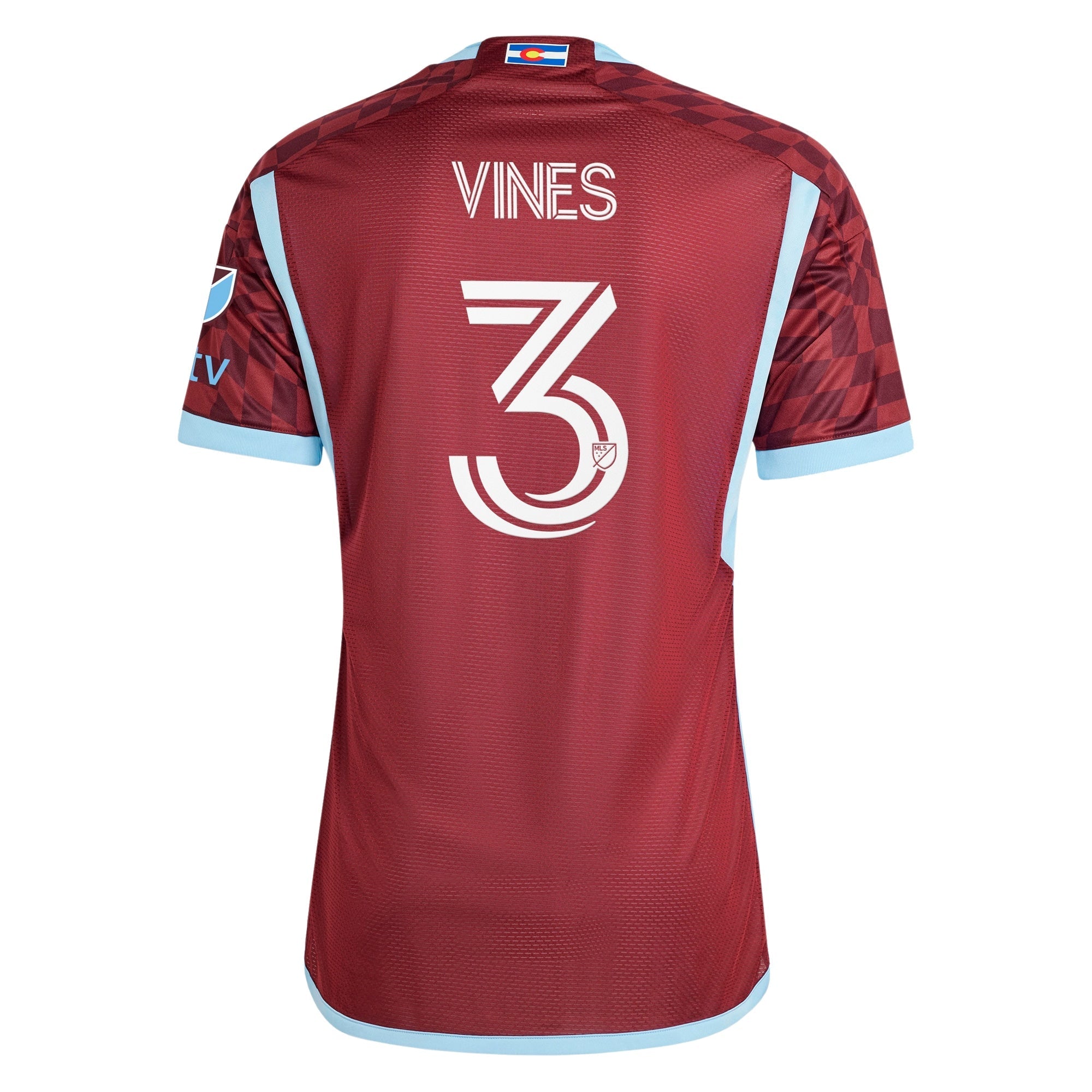 Sam Vines Colorado Rapids adidas 2024 One Flag Kit Player Authentic T-shirt - Burgundy