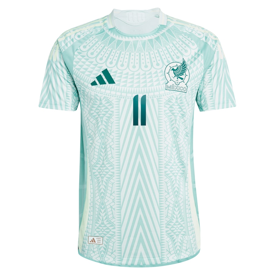 Santiago Giménez Mexico National Team adidas 2024 Away Player Authentic T-shirt - Green
