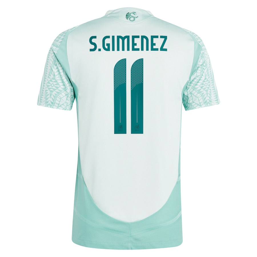 Santiago Giménez Mexico National Team adidas 2024 Away Player Authentic T-shirt - Green