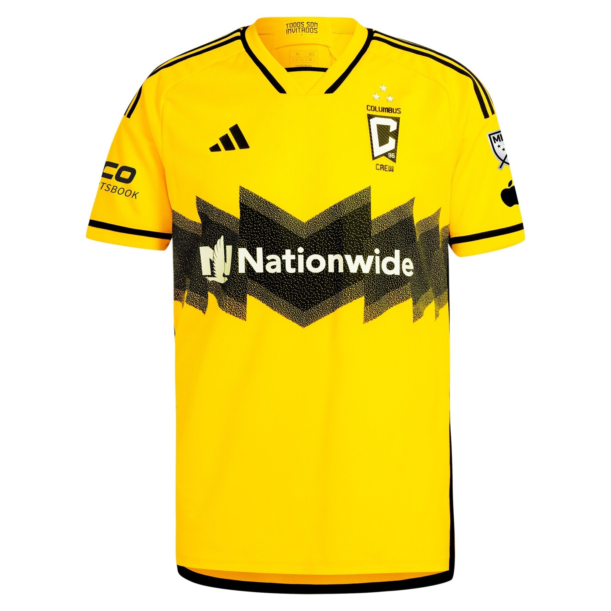 Columbus Crew adidas 2024 The Home Kit Custom Authentic T-shirt - Yellow