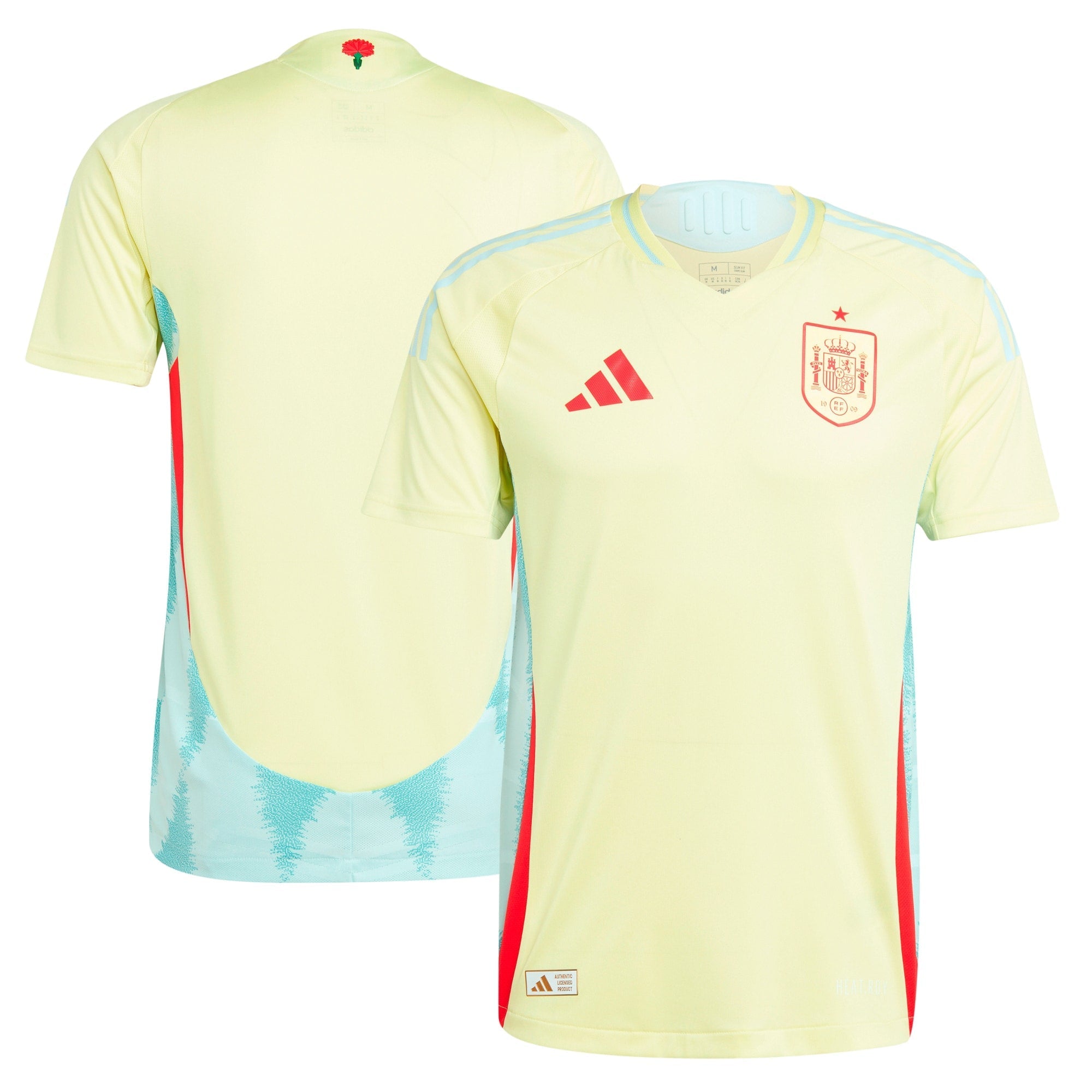 Spain National Team adidas 2024 Away  Authentic T-shirt - Yellow