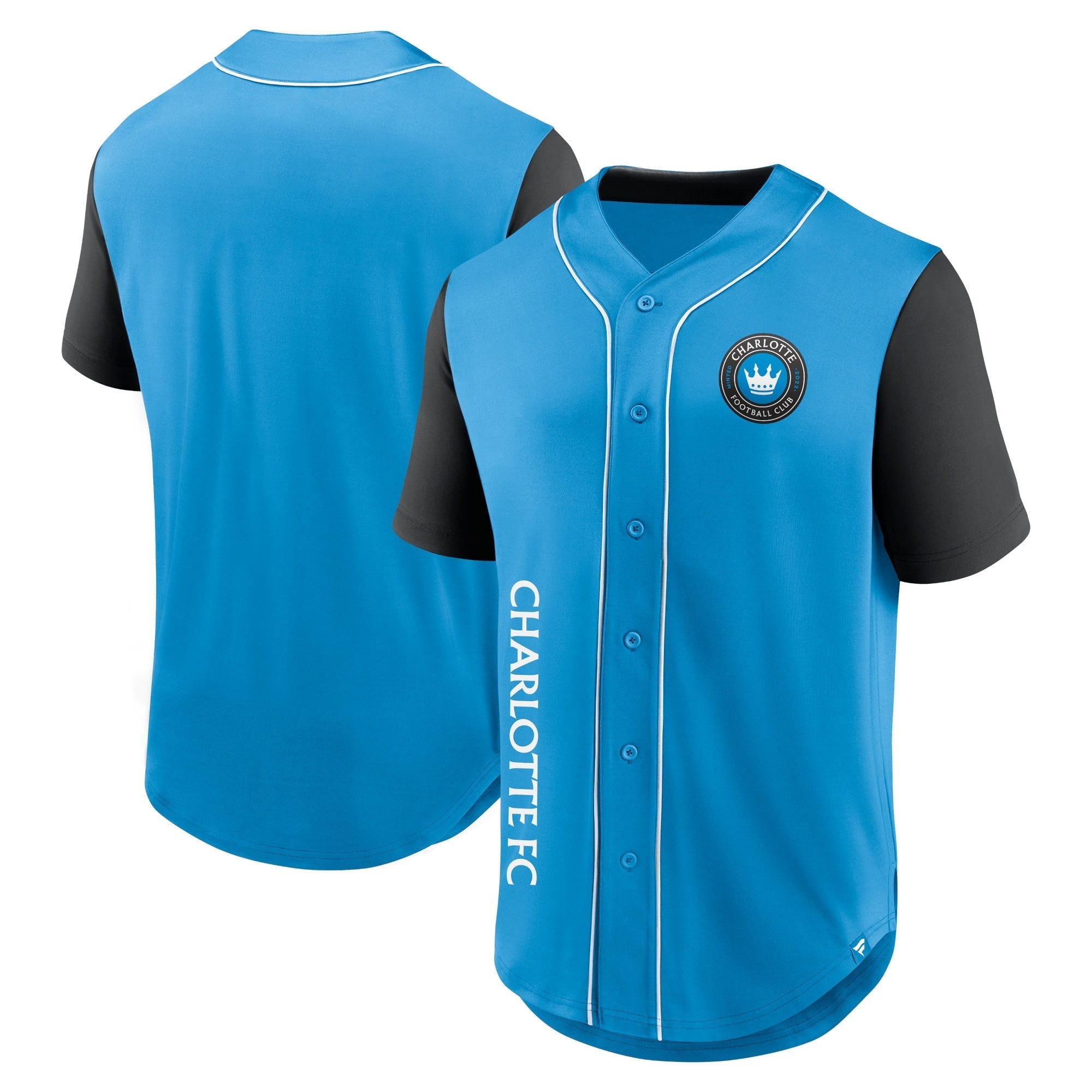 Charlotte FC Fanatics Balance Fashion Baseball Authentic T-shirt - Blue