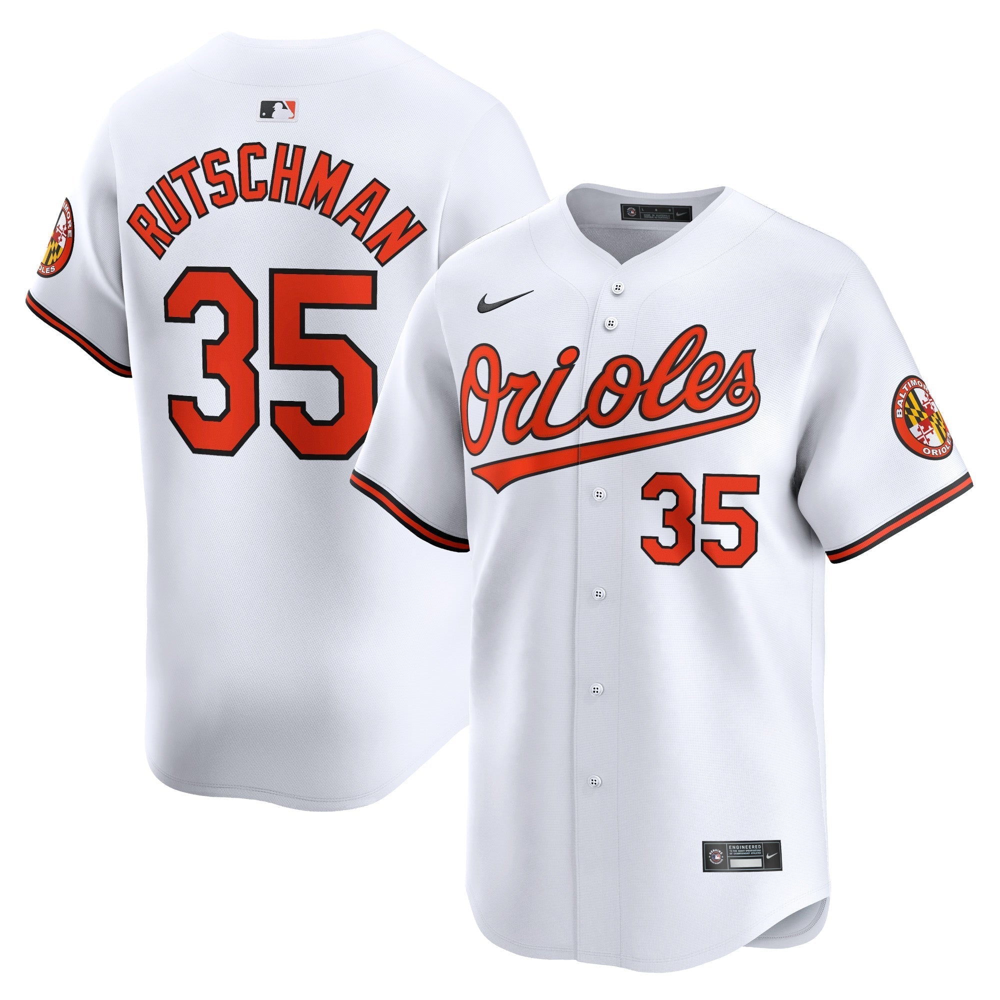 Adley Rutschman Baltimore Orioles Nike Home Limited Player Authentic T-shirt - White