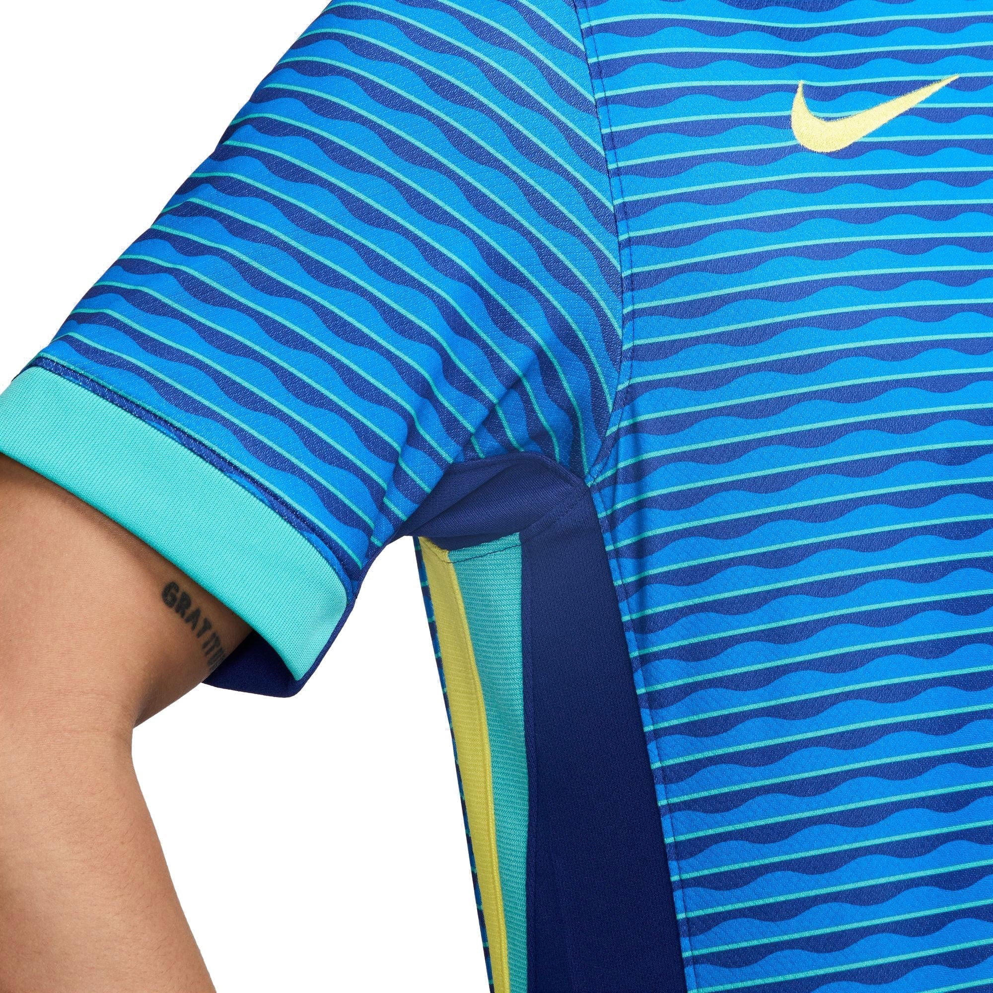 Neymar Jr. Brazil National Team Nike 2024 Away Stadium Player Authentic T-shirt – Blue