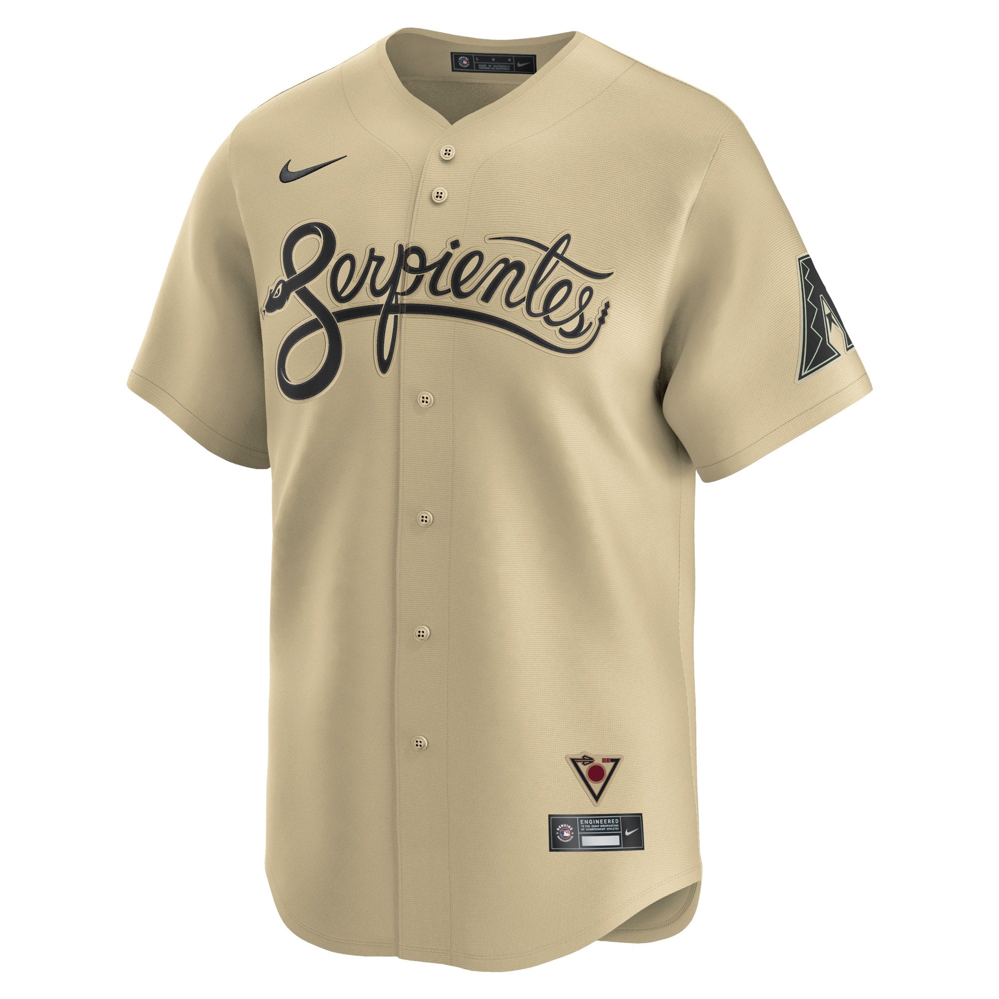 Arizona Diamondbacks Nike City Connect Limited Custom Authentic T-shirt - Sand