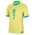 Vini Jr. Brazil National Team Nike 2024 Home Authentic T-shirt - Yellow