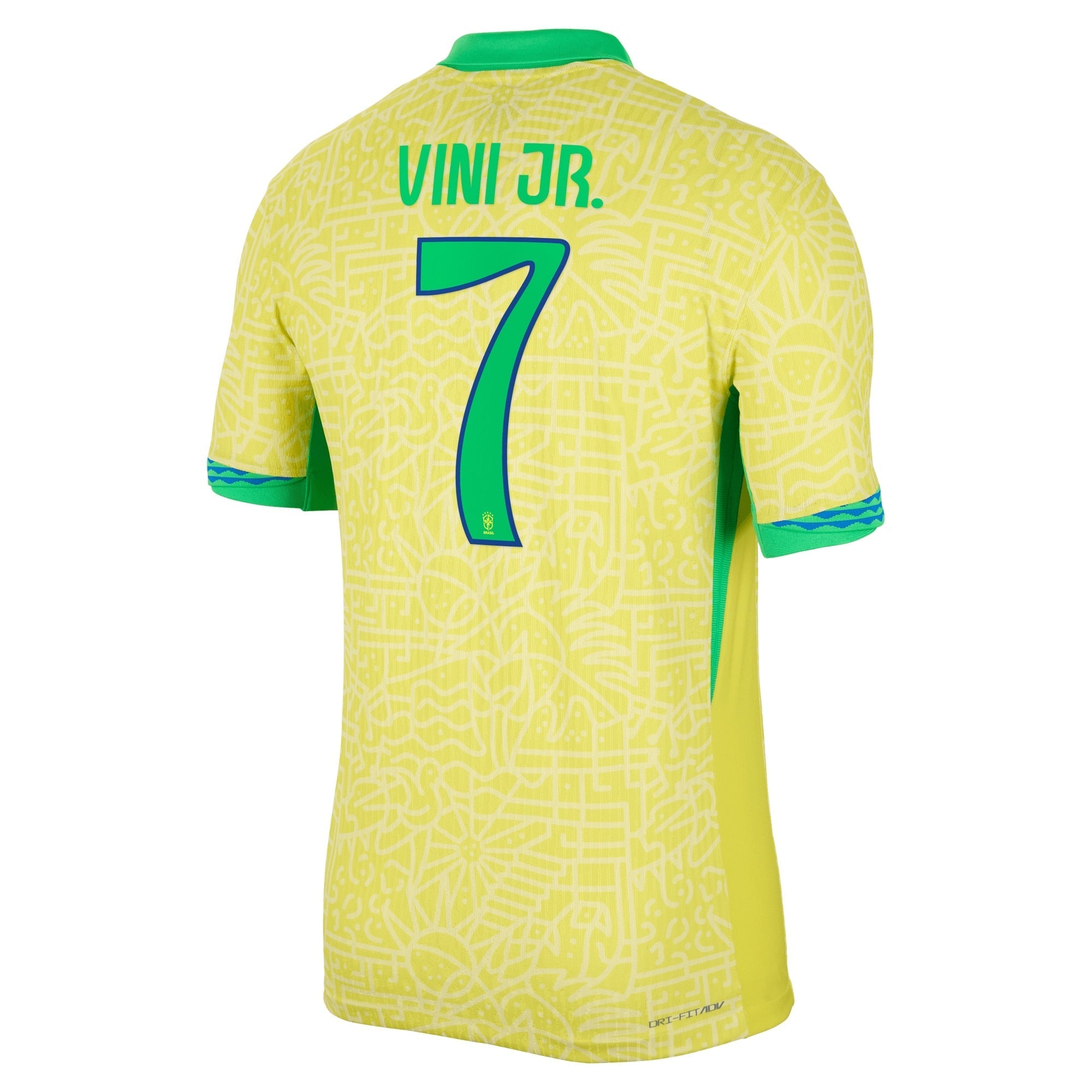 Vini Jr. Brazil National Team Nike 2024 Home Authentic T-shirt - Yellow