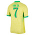 Vini Jr. Brazil National Team Nike 2024 Home Authentic T-shirt - Yellow