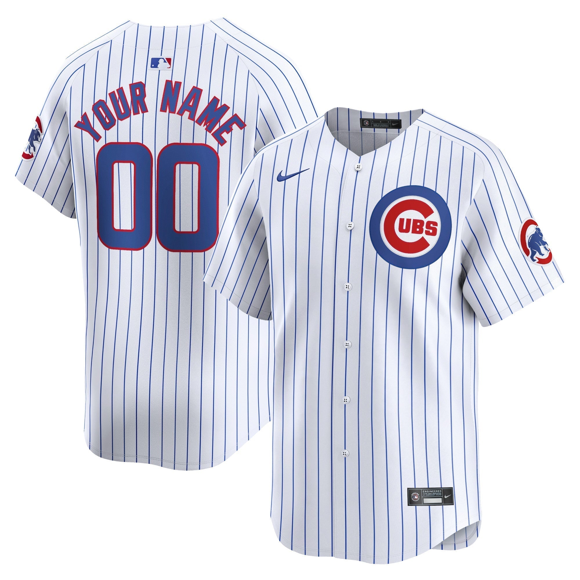 Chicago Cubs Nike Home Limited Custom Authentic T-shirt - White
