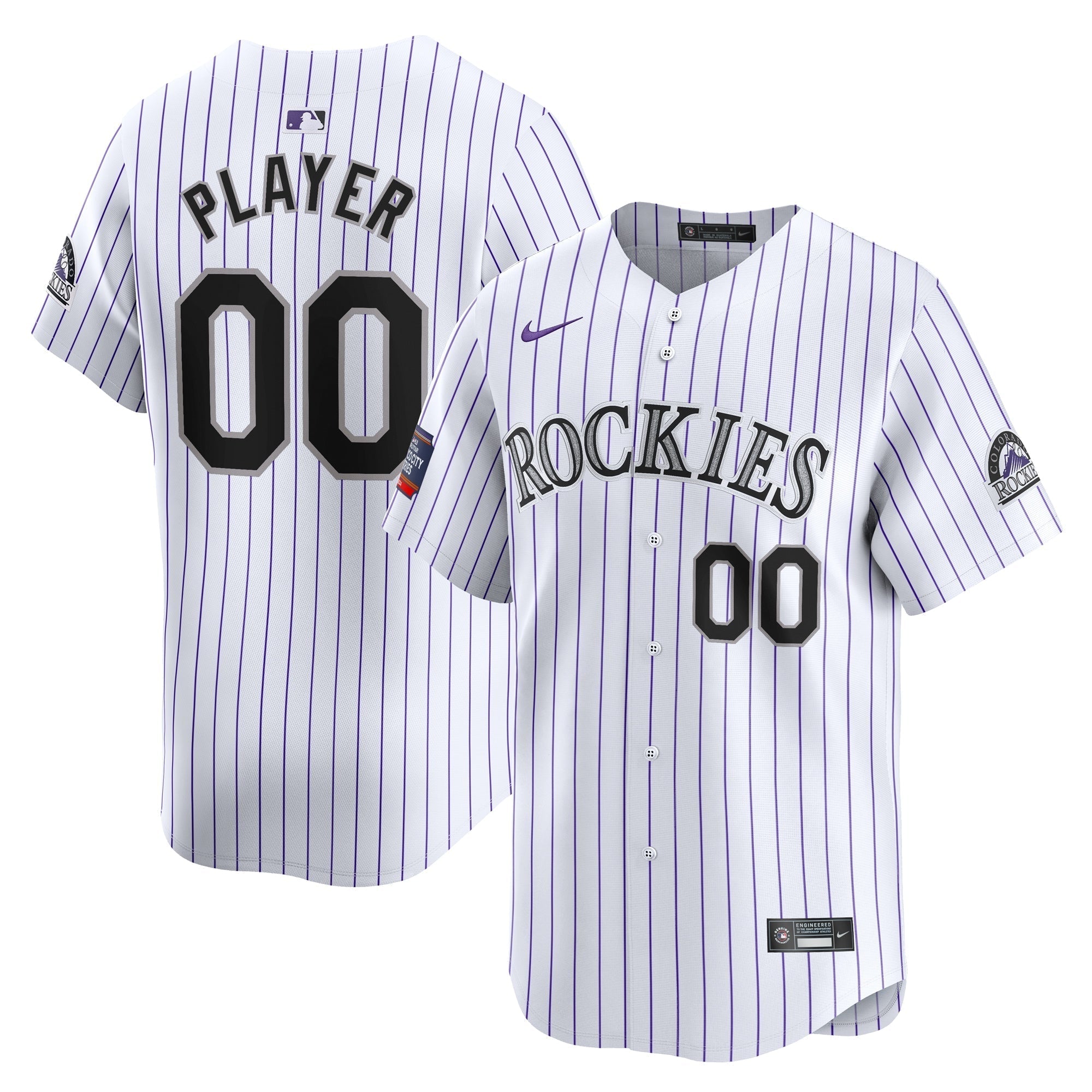Colorado Rockies Nike 2024 MLB World Tour Mexico City Series Home Limited Pick-A-Player Custom Authentic T-shirt – White