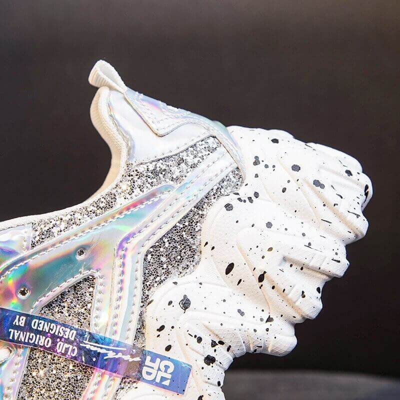 Sneakers Women Spring 2020 Sequined Cloth Bling Breathable Round Toe Leisure Chunky Women Shoes Tenis Feminino Zapatos De Mujer
