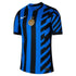 Nike Inter Milan 2025 home jersey with blue and black stripes and gold club logo on front