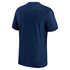 Back view of the Nike Paris Saint-Germain Authentic Jersey in navy with breathable fabric design