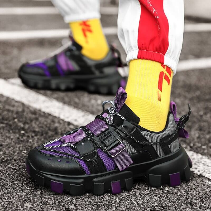 Personality Couple Casual Shoes Outdoor Non Slip Man Sneakers High Quality Hot Sale Breathable Rubber Sole Mixed Color Design