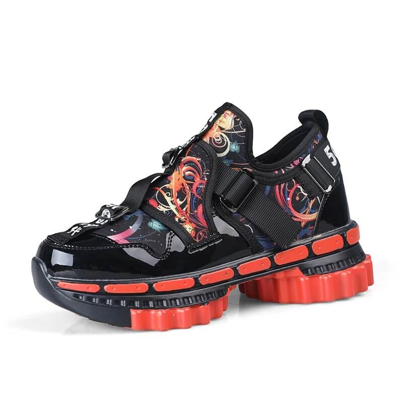 TUINANLE Platform Sneakers Women Gold 2020 Men Chunky Sneakers Fashion Shoes Black Wedge Men Breathable Running Colorful Sneaker