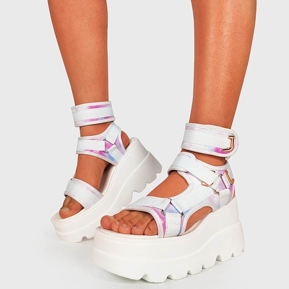 DORATASIA 2021 Brand New women's Platform Gladiator Sandals Ladies Mixed Colors Shoes Woman Wedges High Heels Summer Sandals