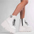 Winter Fashion High Platform Boots Leather High Wedges Ankle Boots Women 2020 New Female Punk Style High Heels Shoes for Woman