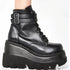 Winter Fashion High Platform Boots Leather High Wedges Ankle Boots Women 2020 New Female Punk Style High Heels Shoes for Woman