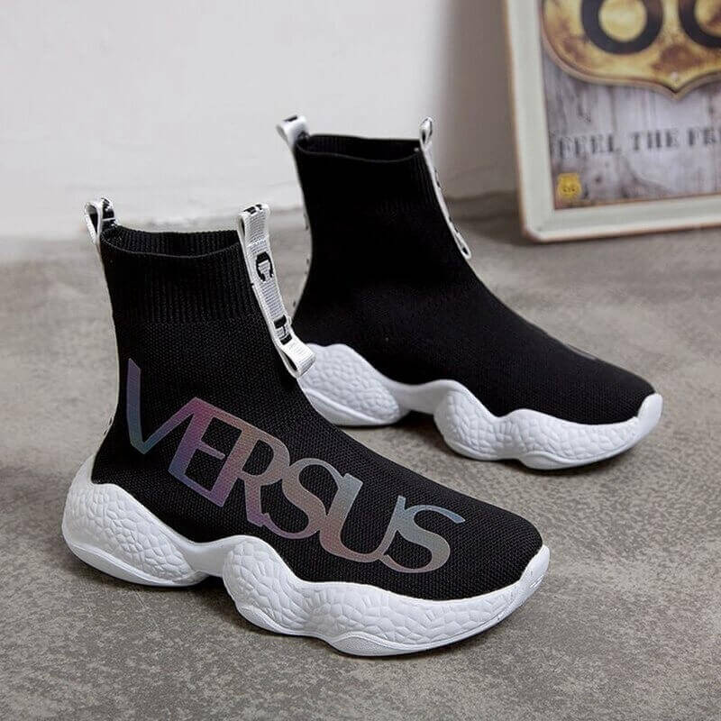 women sneaker high-top sock – stylish casual flats with comfortable fit | nevada™ - Nevada Shoe