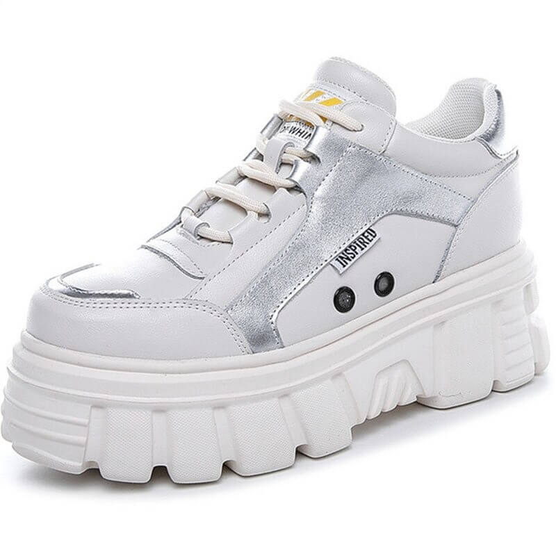 Women shoe winter new leather, fashion small white shoe women comfortable thick bottom non-slip